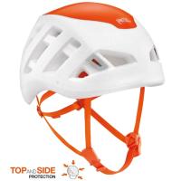 Ultra-lightweight helmet with enhanced protection for climbing, mountaineering and ski touring, not for horse or bike riding.