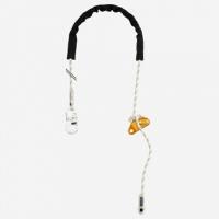 A lanyard fitted with auto-locking double safety connector.